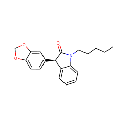 CCCCCN1C(=O)[C@H](c2ccc3c(c2)OCO3)c2ccccc21 ZINC000071332663