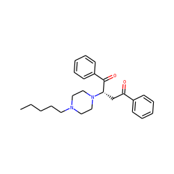 CCCCCN1CCN([C@@H](CC(=O)c2ccccc2)C(=O)c2ccccc2)CC1 ZINC000019369612