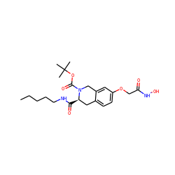 CCCCCNC(=O)[C@@H]1Cc2ccc(OCC(=O)NO)cc2CN1C(=O)OC(C)(C)C ZINC000045366007