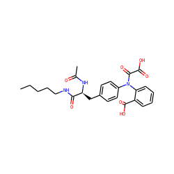 CCCCCNC(=O)[C@H](Cc1ccc(N(C(=O)C(=O)O)c2ccccc2C(=O)O)cc1)NC(C)=O ZINC000013519784