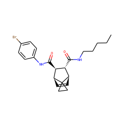 CCCCCNC(=O)[C@H]1[C@H](C(=O)Nc2ccc(Br)cc2)[C@@H]2C=C[C@H]1C21CC1 ZINC000168445639