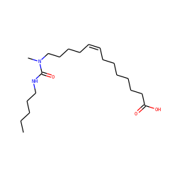 CCCCCNC(=O)N(C)CCCC/C=C\CCCCCCC(=O)O ZINC000043068060