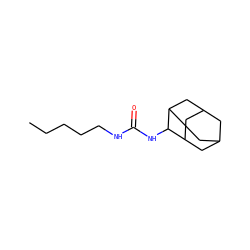 CCCCCNC(=O)NC1C2CC3CC(C2)CC1C3 ZINC000072113340