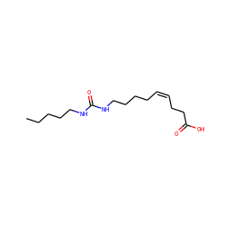 CCCCCNC(=O)NCCCC/C=C\CCC(=O)O ZINC000043059317