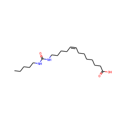 CCCCCNC(=O)NCCCC/C=C\CCCCCCC(=O)O ZINC000043059653