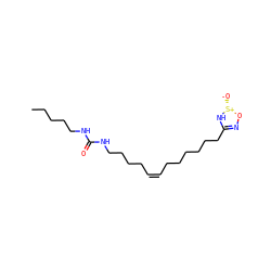 CCCCCNC(=O)NCCCC/C=C\CCCCCCC1=NO[S@@+]([O-])N1 ZINC000148874956