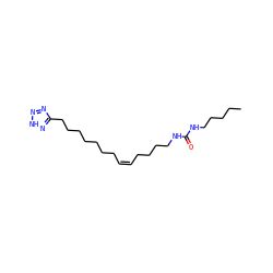 CCCCCNC(=O)NCCCC/C=C\CCCCCCCc1nn[nH]n1 ZINC000203755378