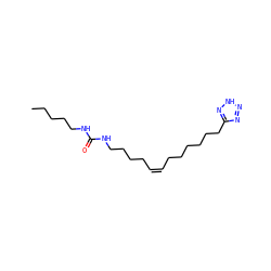 CCCCCNC(=O)NCCCC/C=C\CCCCCCc1nn[nH]n1 ZINC000203755361
