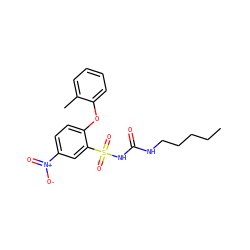 CCCCCNC(=O)NS(=O)(=O)c1cc([N+](=O)[O-])ccc1Oc1ccccc1C ZINC000038152594
