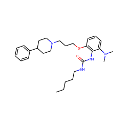 CCCCCNC(=O)Nc1c(OCCCN2CCC(c3ccccc3)CC2)cccc1N(C)C ZINC000013827580