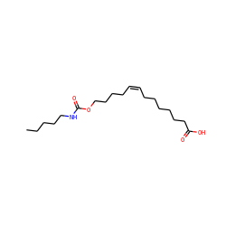 CCCCCNC(=O)OCCCC/C=C\CCCCCCC(=O)O ZINC000043059119