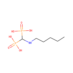 CCCCCNC(P(=O)(O)O)P(=O)(O)O ZINC000005973217