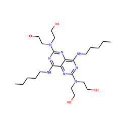 CCCCCNc1nc(N(CCO)CCO)nc2c(NCCCCC)nc(N(CCO)CCO)nc12 ZINC000028710658