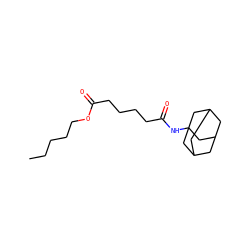 CCCCCOC(=O)CCCCC(=O)NC12CC3CC(CC(C3)C1)C2 ZINC000013644459