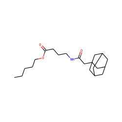 CCCCCOC(=O)CCCNC(=O)CC12CC3CC(CC(C3)C1)C2 ZINC000013644462