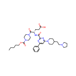 CCCCCOC(=O)N1CCN(C(=O)[C@H](CCC(=O)O)NC(=O)c2nc(-c3ccccc3)cc(N3CCC(CCN4CCCC4)CC3)n2)CC1 ZINC000049694413