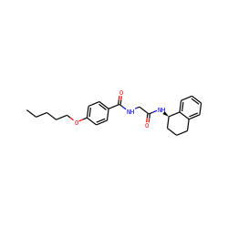 CCCCCOc1ccc(C(=O)NCC(=O)N[C@@H]2CCCc3ccccc32)cc1 ZINC000139455356