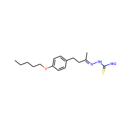 CCCCCOc1ccc(CC/C(C)=N/NC(N)=S)cc1 ZINC000299864109
