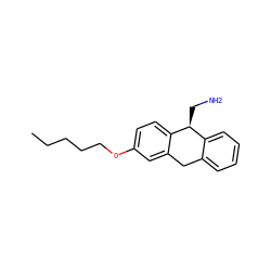 CCCCCOc1ccc2c(c1)Cc1ccccc1[C@@H]2CN ZINC000040938207