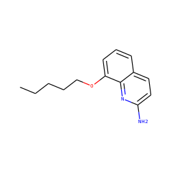 CCCCCOc1cccc2ccc(N)nc12 ZINC000028390549