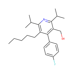 CCCCCc1c(C(C)C)nc(C(C)C)c(CO)c1-c1ccc(F)cc1 ZINC000013437713