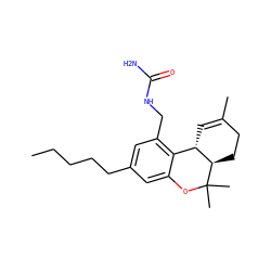 CCCCCc1cc(CNC(N)=O)c2c(c1)OC(C)(C)[C@@H]1CCC(C)=C[C@@H]21 ZINC000045371500