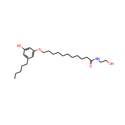 CCCCCc1cc(O)cc(OCCCCCCCCCCC(=O)NCCO)c1 ZINC000013676001