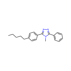 CCCCCc1ccc(-c2nnc(-c3ccccc3)n2C)cc1 ZINC000029043254