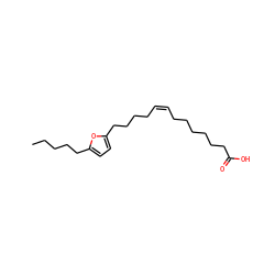 CCCCCc1ccc(CCCC/C=C\CCCCCCC(=O)O)o1 ZINC000043076368
