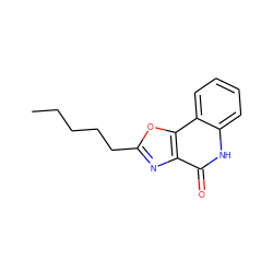 CCCCCc1nc2c(=O)[nH]c3ccccc3c2o1 ZINC000008772814