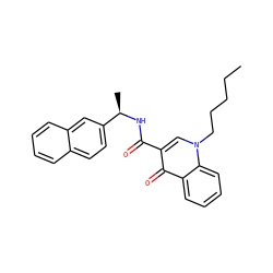 CCCCCn1cc(C(=O)N[C@H](C)c2ccc3ccccc3c2)c(=O)c2ccccc21 ZINC000013678341