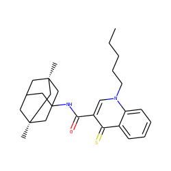 CCCCCn1cc(C(=O)NC23CC4C[C@](C)(C2)C[C@@](C)(C4)C3)c(=S)c2ccccc21 ZINC000028864525
