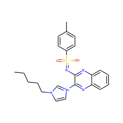 CCCCCn1cc[n+](-c2nc3ccccc3nc2N=[S@](=O)(O)c2ccc(C)cc2)c1 ZINC000334157040