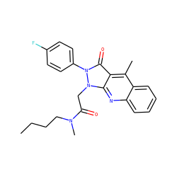 CCCCN(C)C(=O)Cn1c2nc3ccccc3c(C)c2c(=O)n1-c1ccc(F)cc1 ZINC000073157476