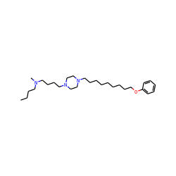 CCCCN(C)CCCCN1CCN(CCCCCCCCCOc2ccccc2)CC1 ZINC000103184505