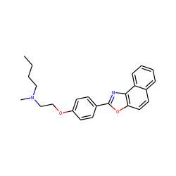 CCCCN(C)CCOc1ccc(-c2nc3c(ccc4ccccc43)o2)cc1 ZINC000040880965
