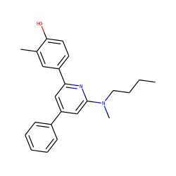 CCCCN(C)c1cc(-c2ccccc2)cc(-c2ccc(O)c(C)c2)n1 ZINC000029566956