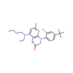 CCCCN(CC)c1cc(C)nc2c1NC(=O)CN2c1ccc(C(C)(C)C)cc1Br ZINC000473150559