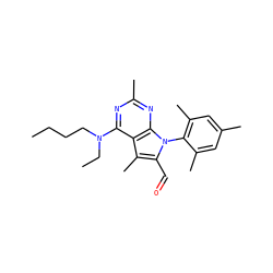 CCCCN(CC)c1nc(C)nc2c1c(C)c(C=O)n2-c1c(C)cc(C)cc1C ZINC000082158113