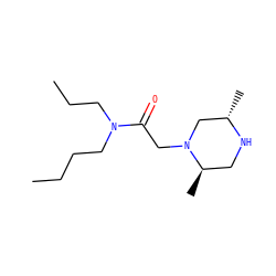 CCCCN(CCC)C(=O)CN1C[C@H](C)NC[C@H]1C ZINC000096271344