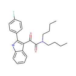 CCCCN(CCCC)C(=O)C(=O)c1c(-c2ccc(F)cc2)[nH]c2ccccc12 ZINC000013560052