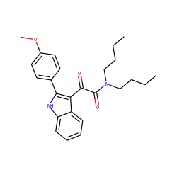 CCCCN(CCCC)C(=O)C(=O)c1c(-c2ccc(OC)cc2)[nH]c2ccccc12 ZINC000473085781