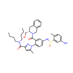 CCCCN(CCCC)C(=O)c1cc(C)n(-c2ccc(N[S@@+]([O-])c3cc(N)ccc3C)cc2C(=O)N2Cc3ccccc3C[C@H]2CO)n1 ZINC001772632438