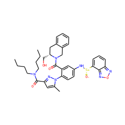 CCCCN(CCCC)C(=O)c1cc(C)n(-c2ccc(N[S@@+]([O-])c3cccc4nonc34)cc2C(=O)N2Cc3ccccc3C[C@H]2CO)n1 ZINC001772650190