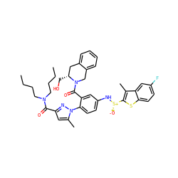 CCCCN(CCCC)C(=O)c1cc(C)n(-c2ccc(N[S@@+]([O-])c3sc4ccc(F)cc4c3C)cc2C(=O)N2Cc3ccccc3C[C@H]2CO)n1 ZINC001772581661