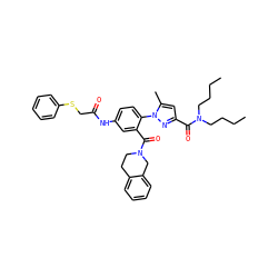 CCCCN(CCCC)C(=O)c1cc(C)n(-c2ccc(NC(=O)CSc3ccccc3)cc2C(=O)N2CCc3ccccc3C2)n1 ZINC000042804893