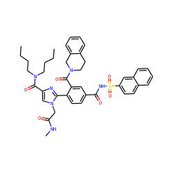 CCCCN(CCCC)C(=O)c1cn(CC(=O)NC)c(-c2ccc(C(=O)NS(=O)(=O)c3ccc4ccccc4c3)cc2C(=O)N2CCc3ccccc3C2)n1 ZINC000205501716