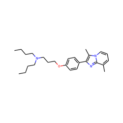 CCCCN(CCCC)CCCOc1ccc(-c2nc3c(C)cccn3c2C)cc1 ZINC000001533187