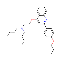 CCCCN(CCCC)CCOc1cc(-c2ccc(OCCC)cc2)nc2ccccc12 ZINC000096271015