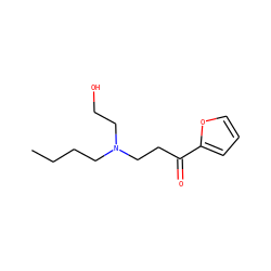 CCCCN(CCO)CCC(=O)c1ccco1 ZINC000045356933